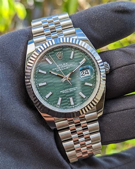 rolex datejust ii grey green|rolex datejust green dial 41mm.